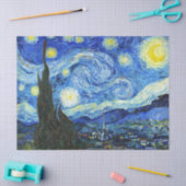 Papier Mousseline Vincent Van Gogh Starry Nuit Bleu jaune (Artisanat)