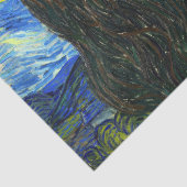 Papier Mousseline Vincent Van Gogh Starry Nuit Bleu jaune (Détail)