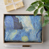 Papier Mousseline Vincent Van Gogh Starry Nuit Bleu jaune (Cadeau)