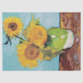 Papier Mousseline Vincent Van Gogh - Trois tournesols dans un vase (Recto)