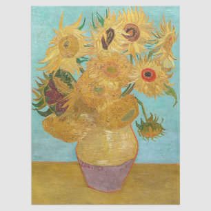 Papier Mousseline Vincent Van Gogh - Vase avec douze tournesols