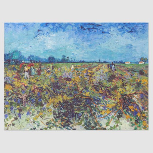 Papier Mousseline Vincent van Gogh - Vignoble vert (Recto)