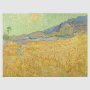 Papier Mousseline Vincent van Gogh - Wheatfield avec une Faucheuse