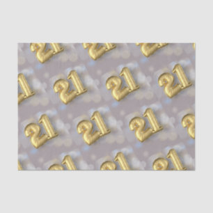 Papier Mousseline Vingt ballons d'un 21 or