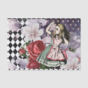 Papier Mousseline Vintage Alice au pays des merveilles