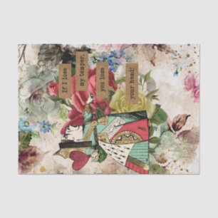 Papier Mousseline Vintage Alice au pays des merveilles