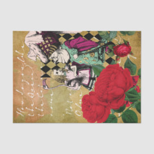 Papier Mousseline Vintage Alice au pays des merveilles