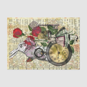 Papier Mousseline Vintage Alice au pays des merveilles