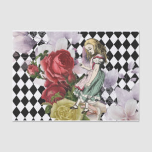 Papier Mousseline Vintage Alice au pays des merveilles