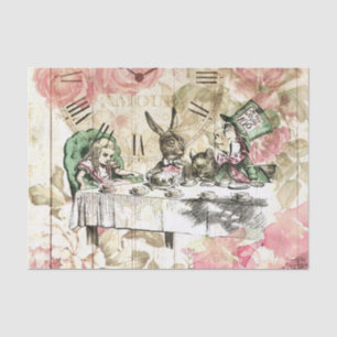 Papier Mousseline Vintage Alice au pays des merveilles