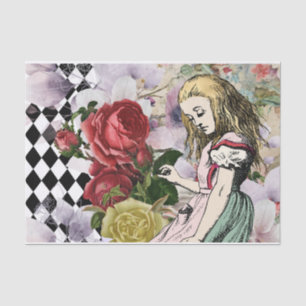 Papier Mousseline Vintage Alice au pays des merveilles