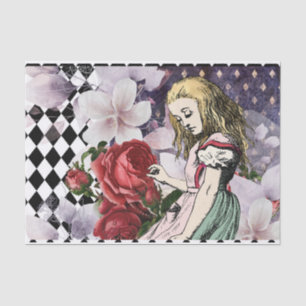Papier Mousseline Vintage Alice au pays des merveilles