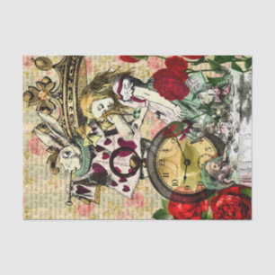 Papier Mousseline Vintage Alice au pays des merveilles