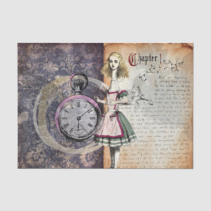 Papier Mousseline Vintage Alice au pays des merveilles