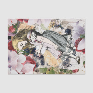Papier Mousseline Vintage Alice au pays des merveilles