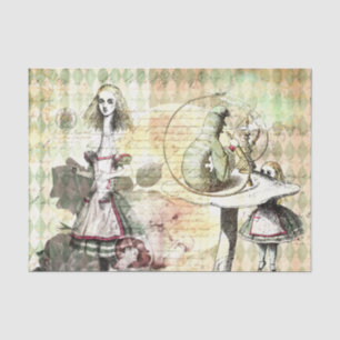 Papier Mousseline Vintage Alice au pays des merveilles