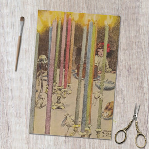 Papier Mousseline Vintage Alice au Pays des merveilles Bougies de Te