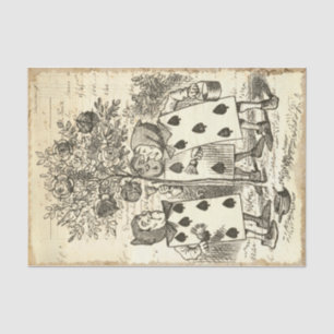 Papier Mousseline Vintage Alice au pays des merveilles Découpage Ros
