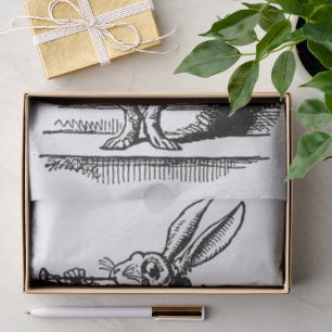 Papier Mousseline Vintage Alice au pays des merveilles Lapin blanc c