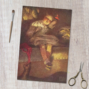 Papier Mousseline Vintage Alice's Adventures in Wonderland Sommeil