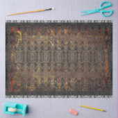 Papier Mousseline Vintage Antique Brown Black Texture Motif (Artisanat)