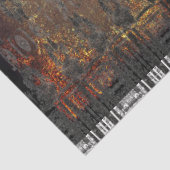 Papier Mousseline Vintage Antique Brown Black Texture Motif (Détail)