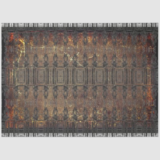 Papier Mousseline Vintage Antique Brown Black Texture Motif (Recto)