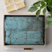 Papier Mousseline Vintage Antique Turquoise Texture verte Grunge (Cadeau)