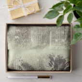 Papier Mousseline Vintage antiquité Sepia Beige Black Sheet (Cadeau)