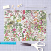 Papier Mousseline Vintage artisanat de découpage fleurie (Artisanat)