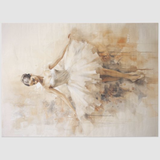 Papier Mousseline Vintage Ballerina (Recto)