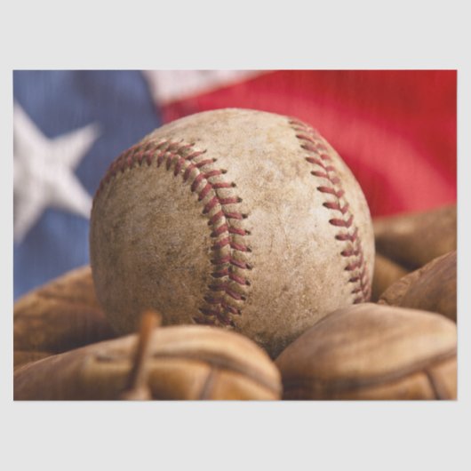 Papier Mousseline Vintage Baseball (Recto)