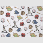Papier Mousseline Vintage Baseball Birthday (Recto)