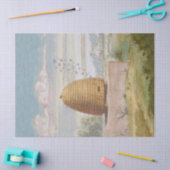 Papier Mousseline Vintage Beehip Skep Decoupage Bees Farmhouse (Artisanat)