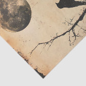 Papier Mousseline Vintage Bird in Tree & Moon Decoupage  (Détail)