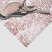 Papier Mousseline Vintage Birds et Rose Shabby Chic (Détail)