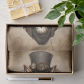 Papier Mousseline Vintage Black Casquette Steampunk Fox (Cadeau)
