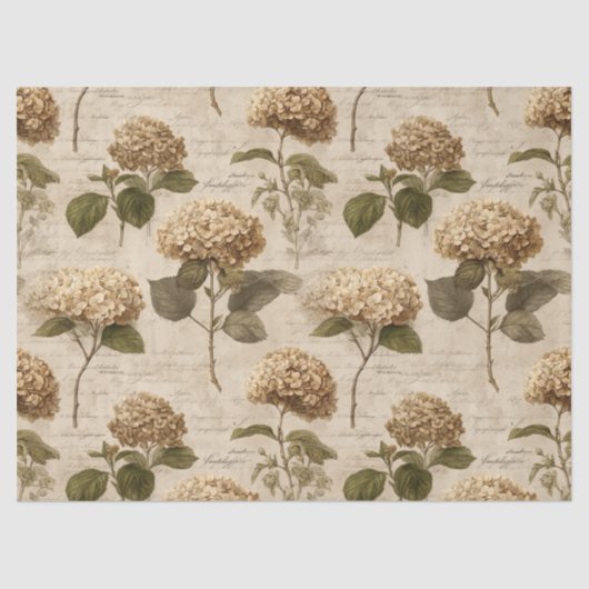 Papier Mousseline Vintage Botanical Floral Pattern (1) (Recto)