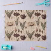 Papier Mousseline Vintage Botanical Floral Pattern (6) (Artisanat)