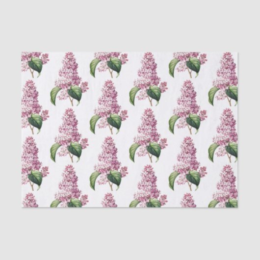 Papier Mousseline Vintage Botanique Violet Lilac Blossom (Recto)