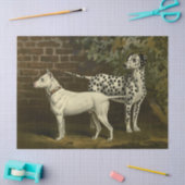 Papier Mousseline Vintage Bull Terrier et Dalmatie (Artisanat)