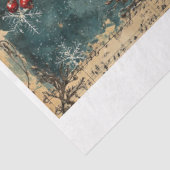 Papier Mousseline Vintage Chrimstas Birds (Détail)