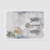 Papier Mousseline Vintage Christmas Birds artisanat (Recto)