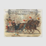Papier Mousseline Vintage Christmas Horse Carriage Ride<br><div class="desc">Vintage Noël Cheval Carriage Ride Tissu Papier</div>
