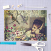 Papier Mousseline Vintage collage Lady (Artisanat)