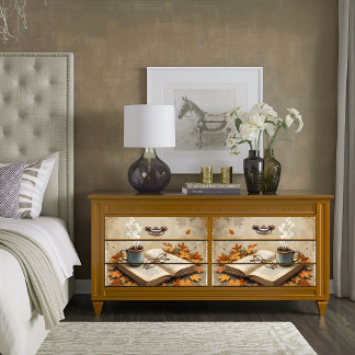 Papier Mousseline Vintage Cosy Autumn Hot Coffee Lit Découpage