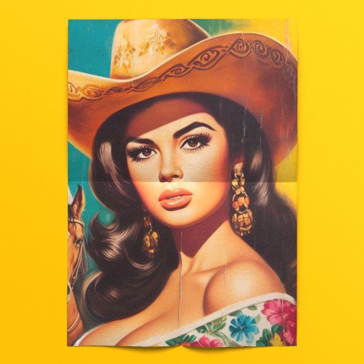 Papier Mousseline Vintage Country Pin-up