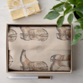 Papier Mousseline Vintage cowdoy boots (Cadeau)