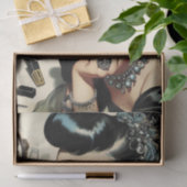 Papier Mousseline Vintage Cute Goth Pin Up (Cadeau)