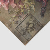 Papier Mousseline Vintage Dark Wildflower Bouquet and Decoupage (Détail)